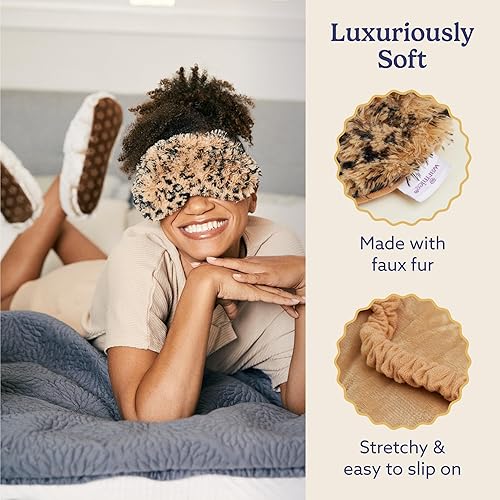 Vista 10 de warmies Máscara de ojos para microondas para calidez y comodidad - Compresa de calefacción y enfriamiento para calmar la relajación - Máscara