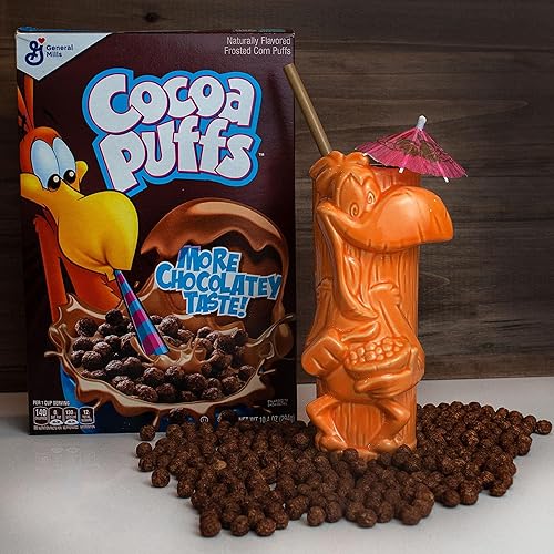 Miniatura 3 de Geeki Tikis General Mills Taza de cerámica, Cocoa Puffs Sonny the Cuckoo | Taza Tiki oficial de la mascota de cereales coleccionable, vasos de