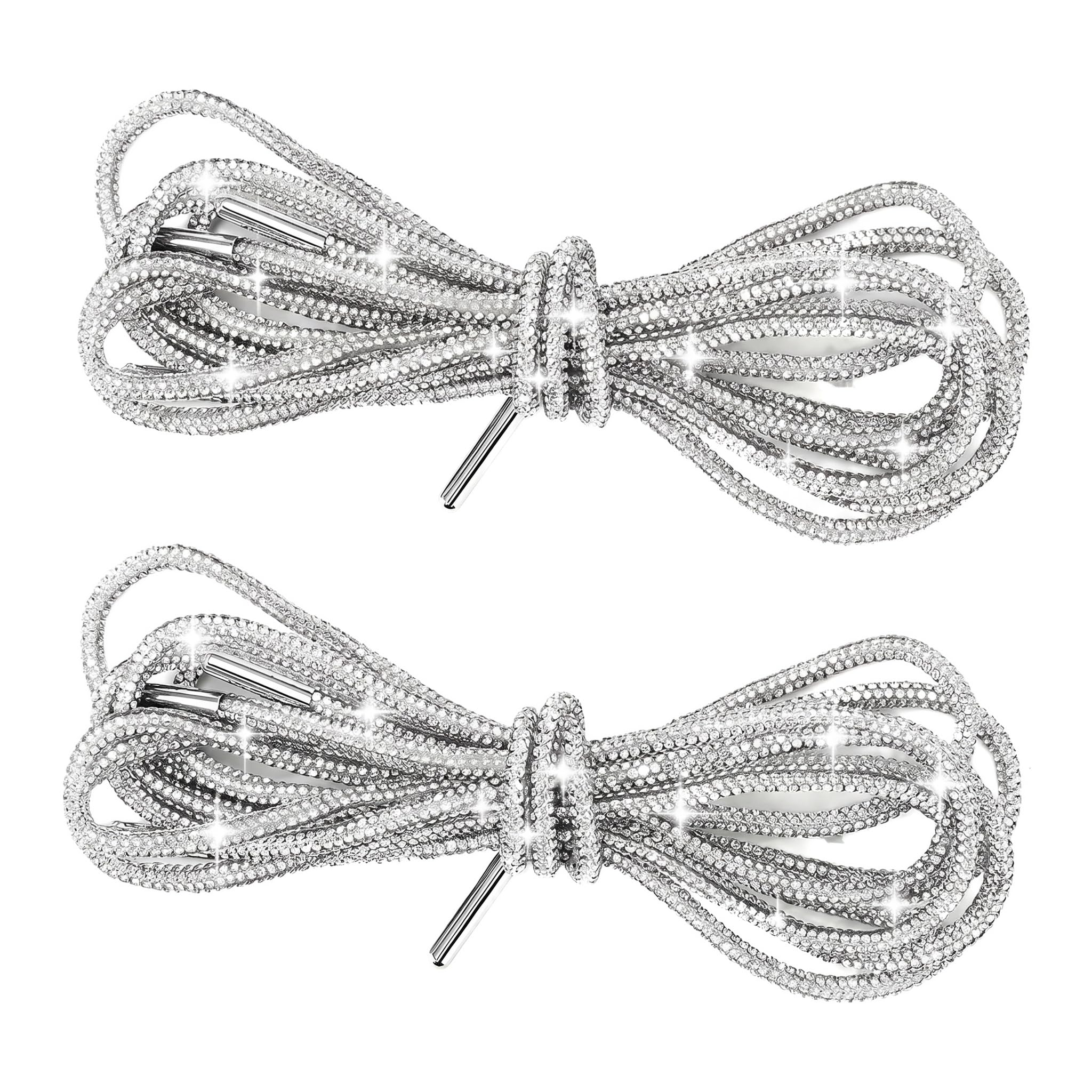 Photo 1 of 2 Pack Rhinestone Drawstring Replacement Cords, 47.2 Inch Sparkly Hoodie Strings, Glitter Shoe Lace Rope for Hoodies Sweatpants Shorts Bags DIY Accessories
