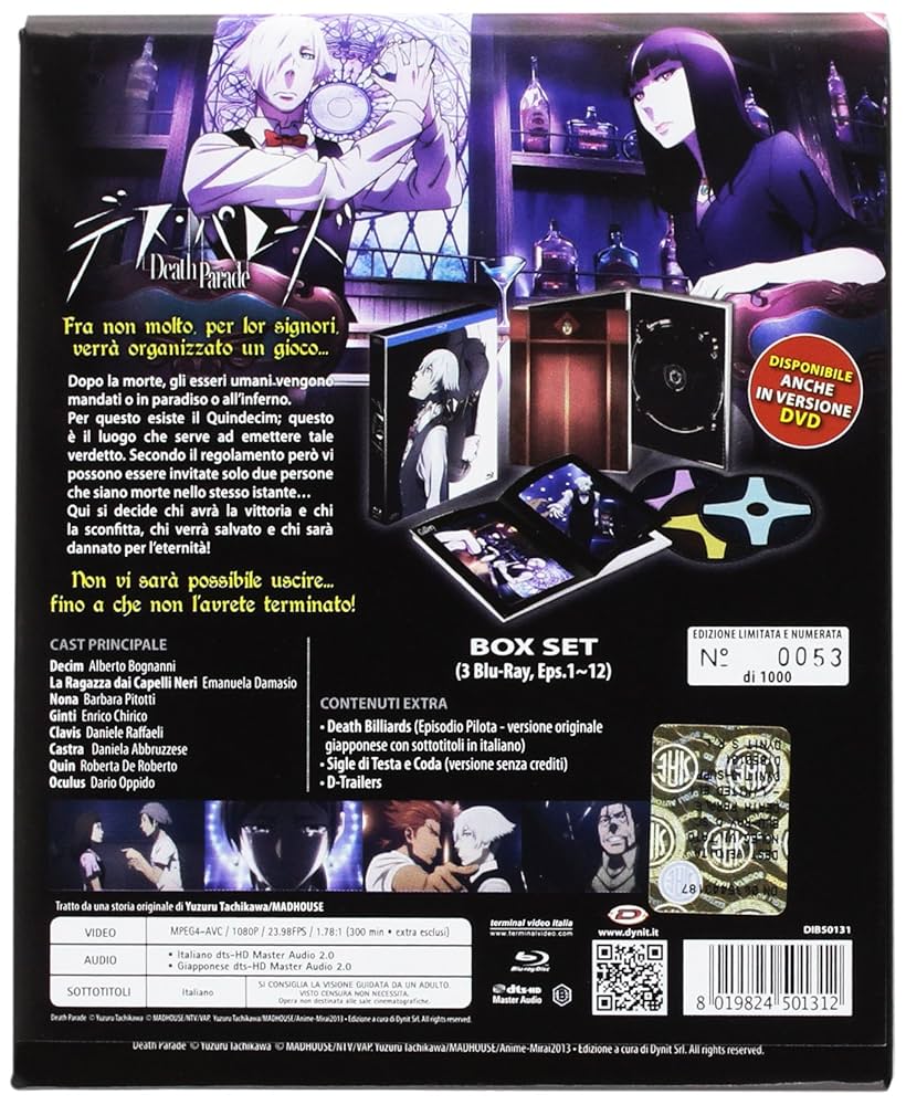 Amazon.com: Death Parade - Limited Edition Box (Eps 01-12+