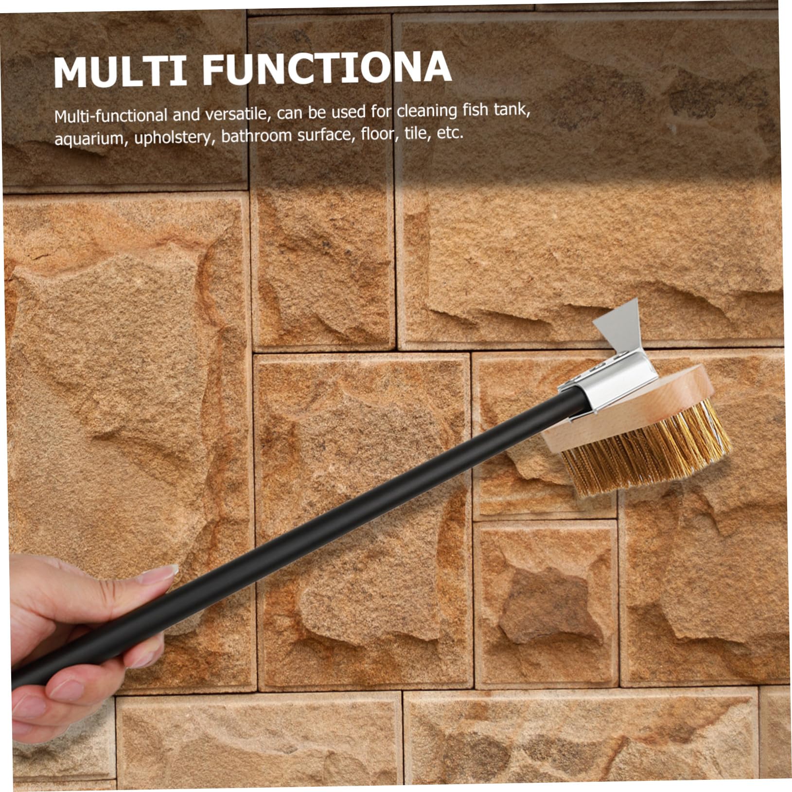 TOYANDONA Herramienta para de Diseño Antideslizante y Ahorro de Esfuerzo Práctica Cepillo de Cobre de 40 Cm para Limpiar Horno Cocina Hornos y Parrillas