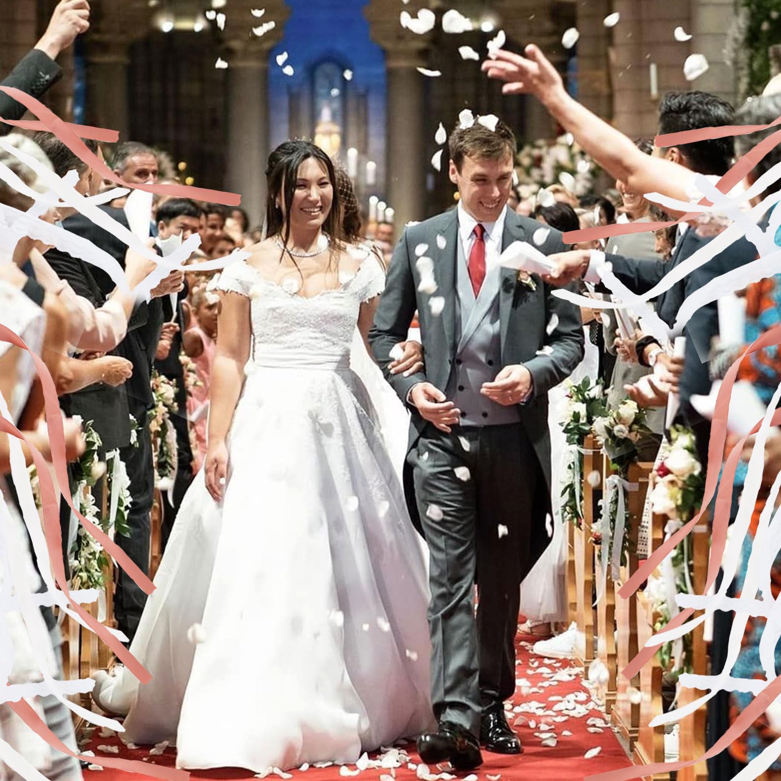 50 Baguettes De Mariage Avec Rubans Et Clochettes - Champagne - Idéal Cérémonie Et Réception