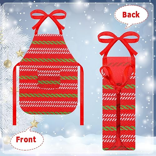 Miniatura 7 de Juego de accesorios de Navidad para panadero, delantal, sombreros, rodillo, bandeja para galletas de huevos, cuenco mezclador para decoraciones de