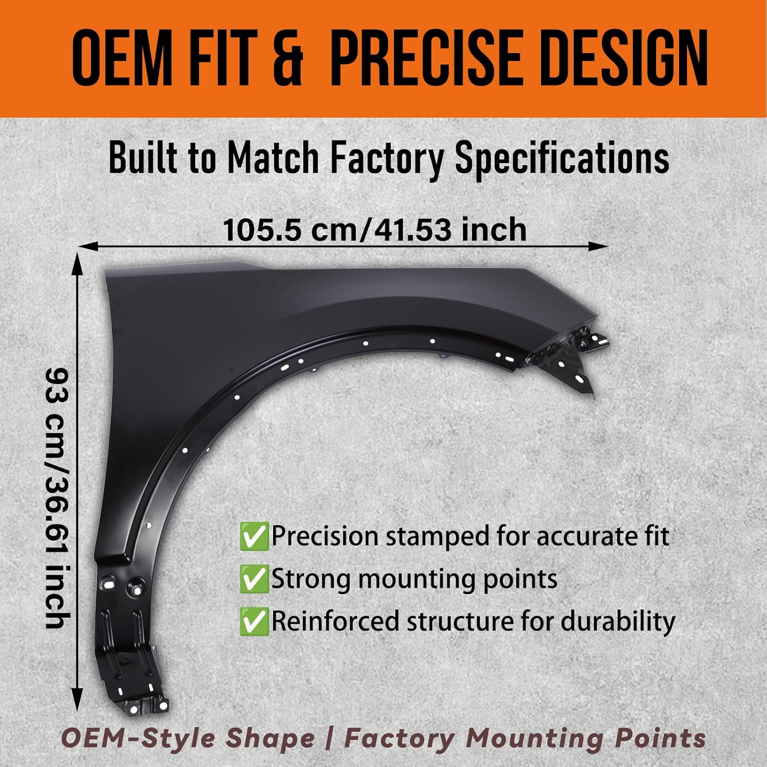 Front Fender Right Side Fit for 2016-2019 Ford Explorer FB5Z16005A,passenger side