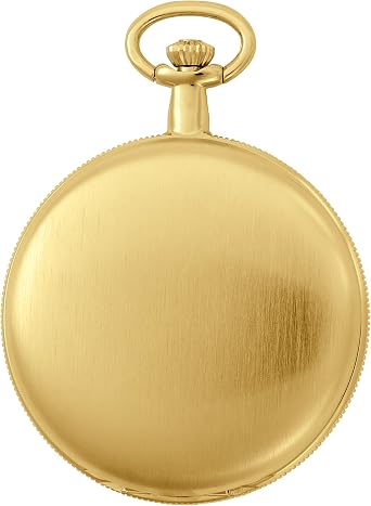 Charles-Hubert, Paris Gold-Plated Satin Finish Mechanical Pocket Watch