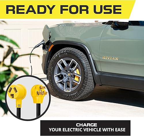 Miniatura 4 de Iron Forge Cable Cable de extensión para secadoraEV de 30 amperios de 15 pies - Cable eléctrico de calibre 10 STW negro 10 de 10-30P a 10-30R