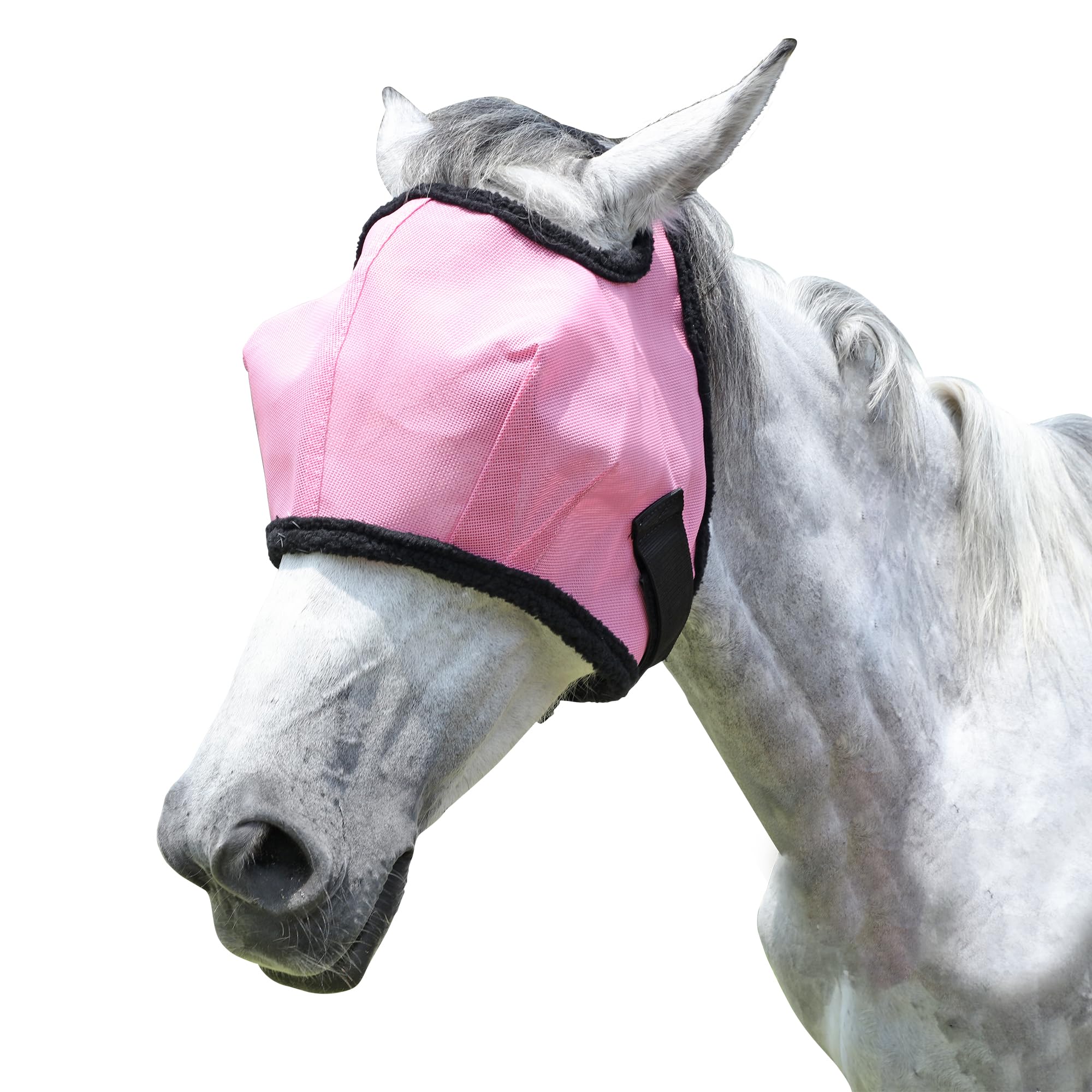 Leberna All Round Mesh Horse Fly Mask UV Protective with Fleece Padded Edging, Durable, Comfortable Fit for All-Day Protection