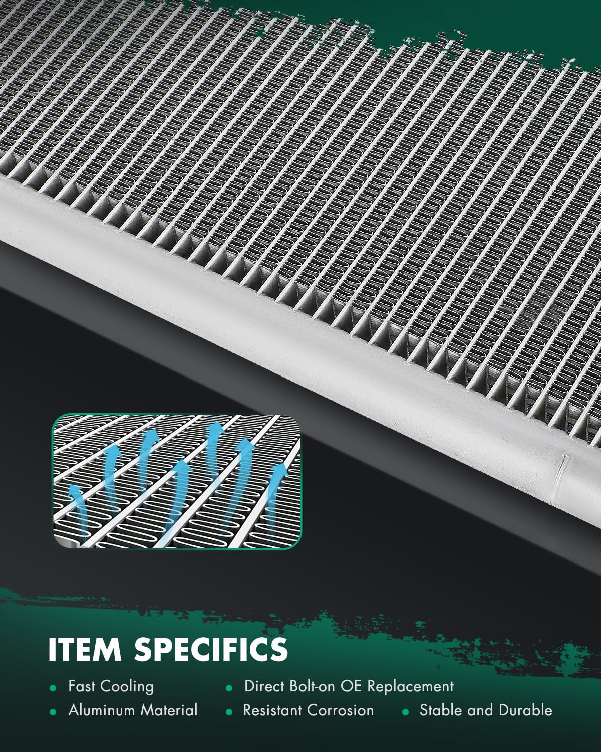 SCITOO Air Conditioning Condenser Compatible with 1997 1998 1999 2000 2001 2002 2003 for Ford for Explorer 2000-2011 for Ford for Ranger 1998-2001 for Mercury for Mountaineer 4.0L Replace#4821