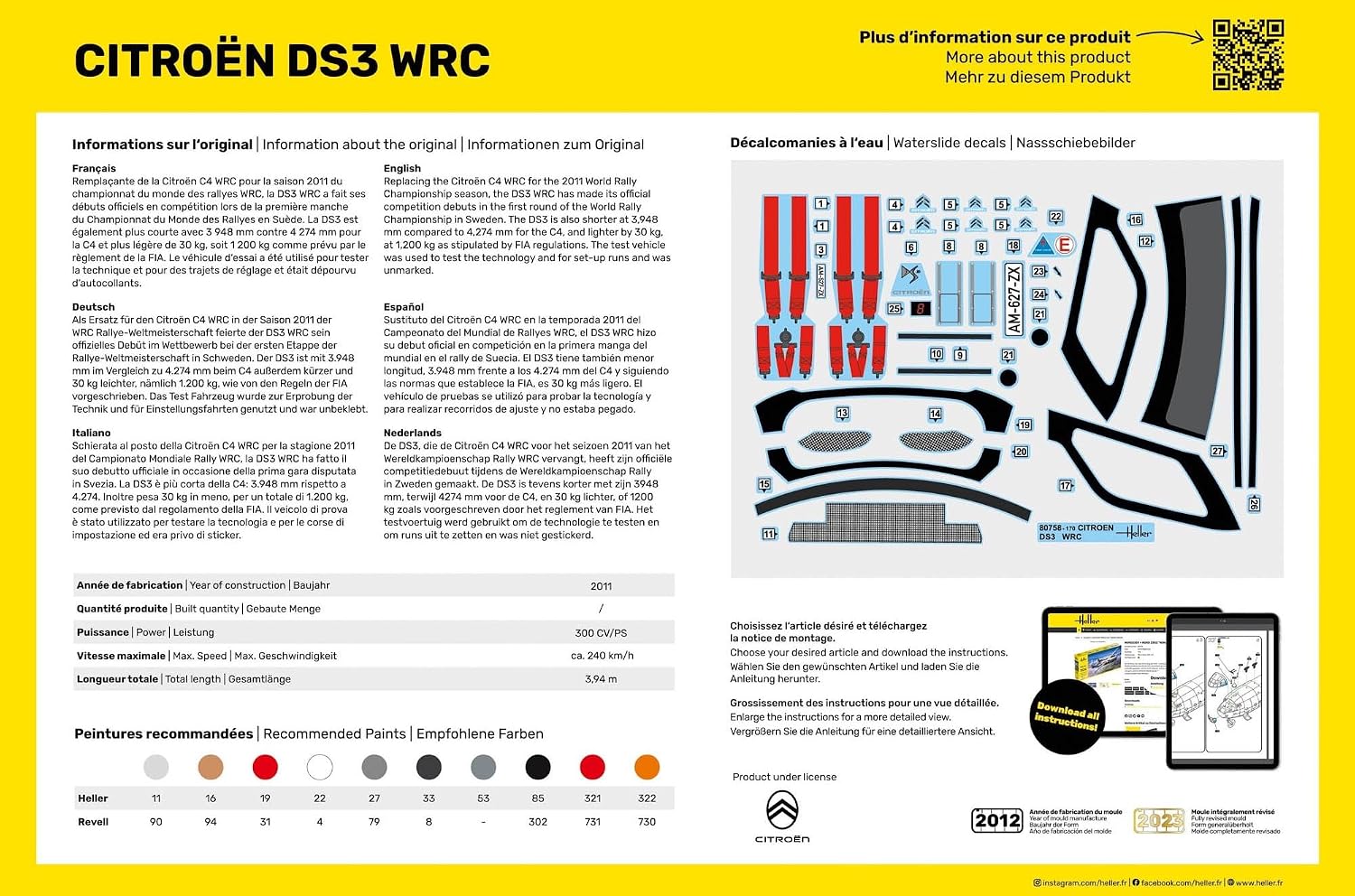 Heller - 1/24 Starter Kit Citroen DS3 WRC (6/23)*