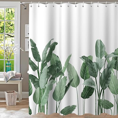 Miniatura 10 de Guo Long Xu Misty Forest - Juego de cortinas de ducha de tela impermeable para baño, árbol natural, montaña, bosque, decoración de baño, cortina con