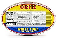 Vista 2 de Ortiz Atún blanco en aceite de oliva, rebanadas tiernas frescas, atún silvestre español, alto en proteínas y grasas Omega 3, excelente en ensaladas