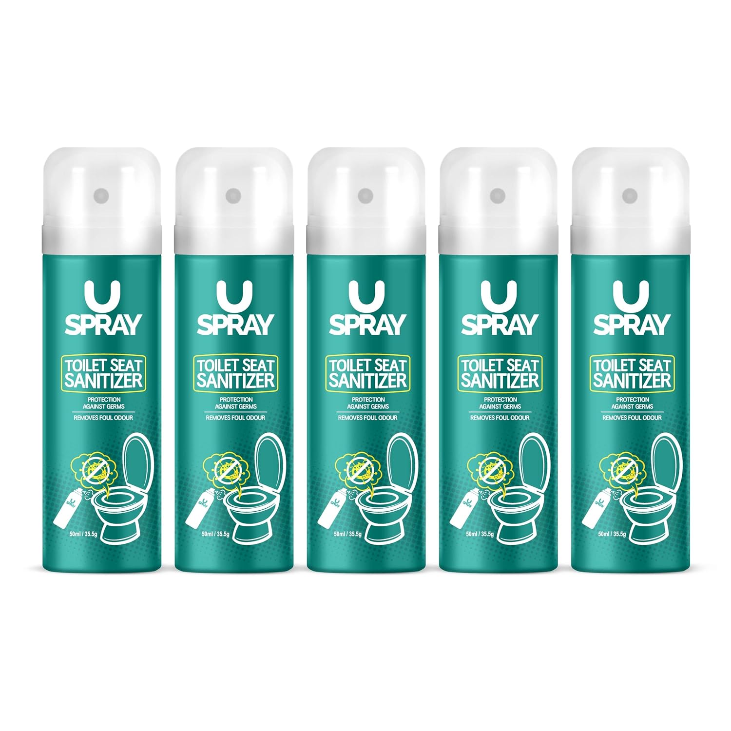 USPRAY Toilet Seat Sanitizer 50 Ml (Pack of 5) Amazon.in Health