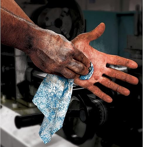 Miniatura 3 de SCRUBS 42272EA Toallas limpiadoras de manos, paño, 10 x 12, azulblanco, 72cubo