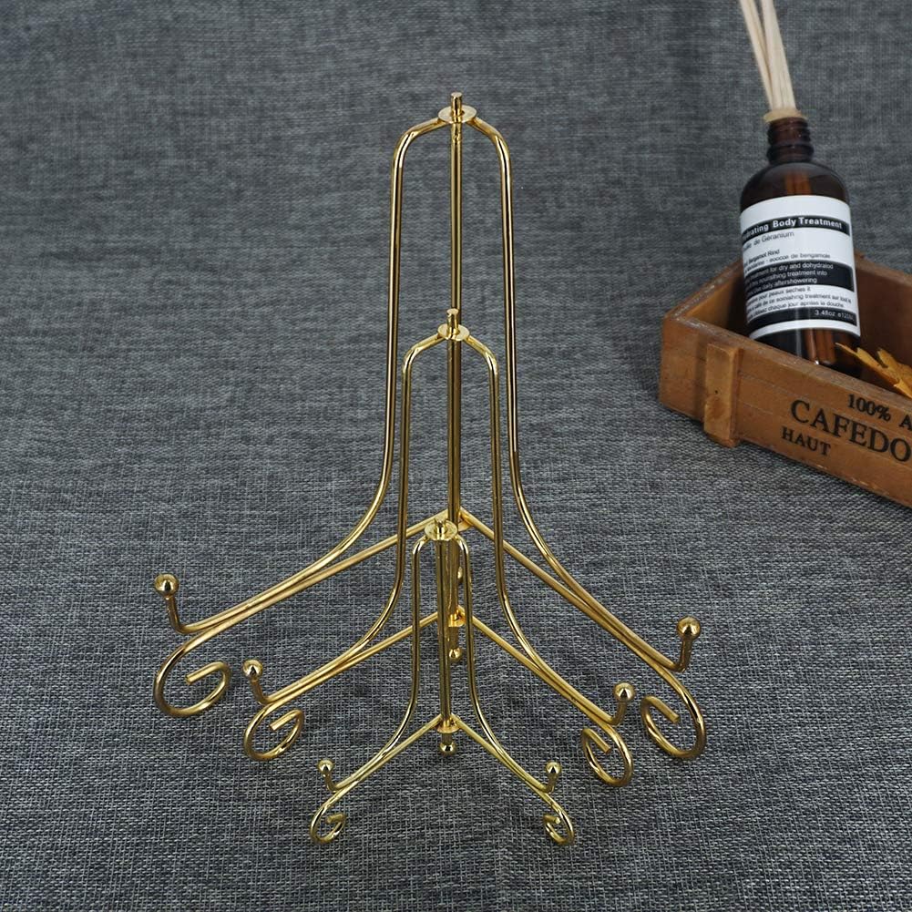 LIONWEI LIONWELI 6 Pack Iron Display Stand,Gold Iron Easel Plate Holder Stand for Displaying Pictures, Plates, Books and Arts (4, 6, 8 inch)