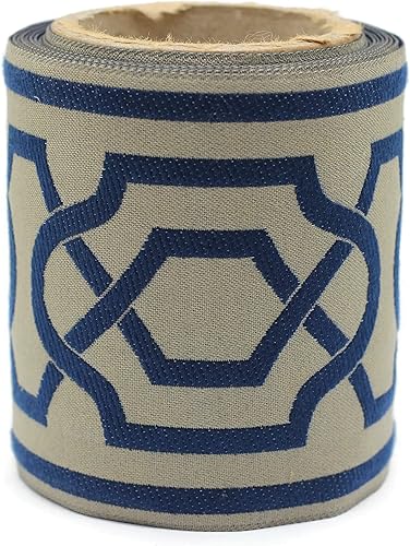 Miniatura 3 de 3.8 yarda carrete 3.93 pulgadas bordado de cortinas de tela jacquard cinta para sus cortinas cortinas cortinas bandas cinta de ajuste V6 173