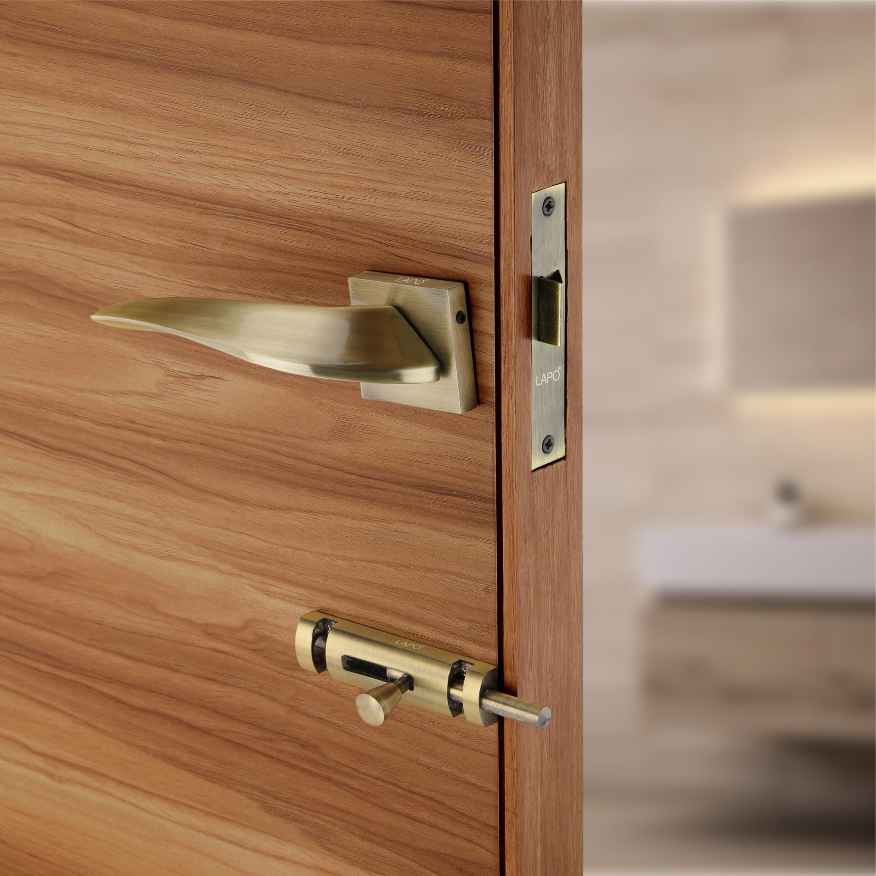 LAPO Antique Bathroom Door Lock - Keyless & Durable -1