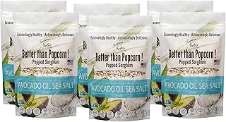 Nature Nate’s Popped SorghumAvocado Oil Sea Salt - SorghumKeto & Gluten FreeHealthy SnacksBetter Than PopcornMade in USA - 2 Ounce (Pack of 6)