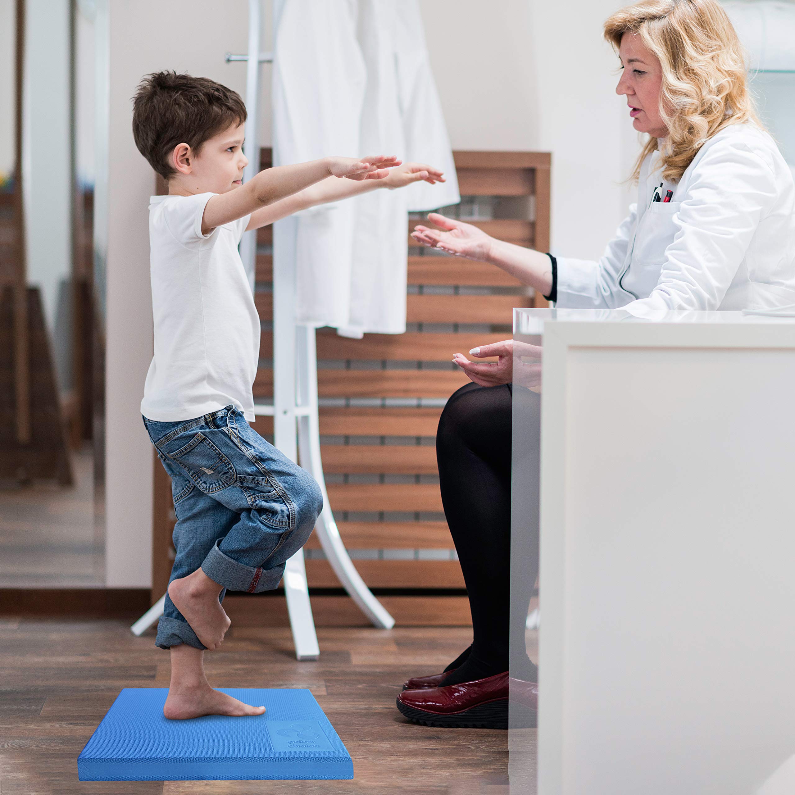 Almohadilla de Equilibrio Grande – Balance Pad para Fisioterapia | Propiocepción y Rehabilitación – Fortalece Tobillos, Rodillas y Core – Recomendado por Fisioterapeutas – Correa y eBook