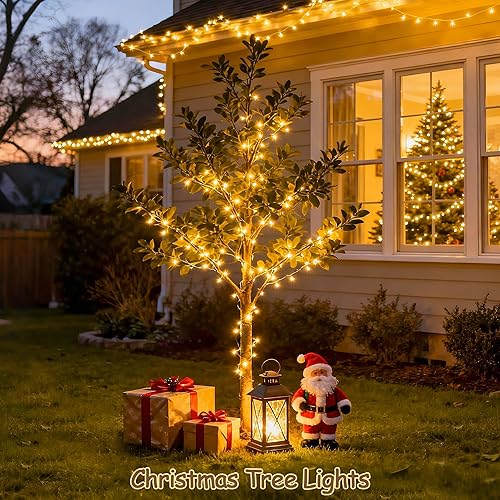 Vista 94 de JMEXSUSS Decoraciones del 4 de julio, luces rojas, blancas y azules, tira de 100 luces LED de 33 pies para interiores, 8 modos patrióticos del 4