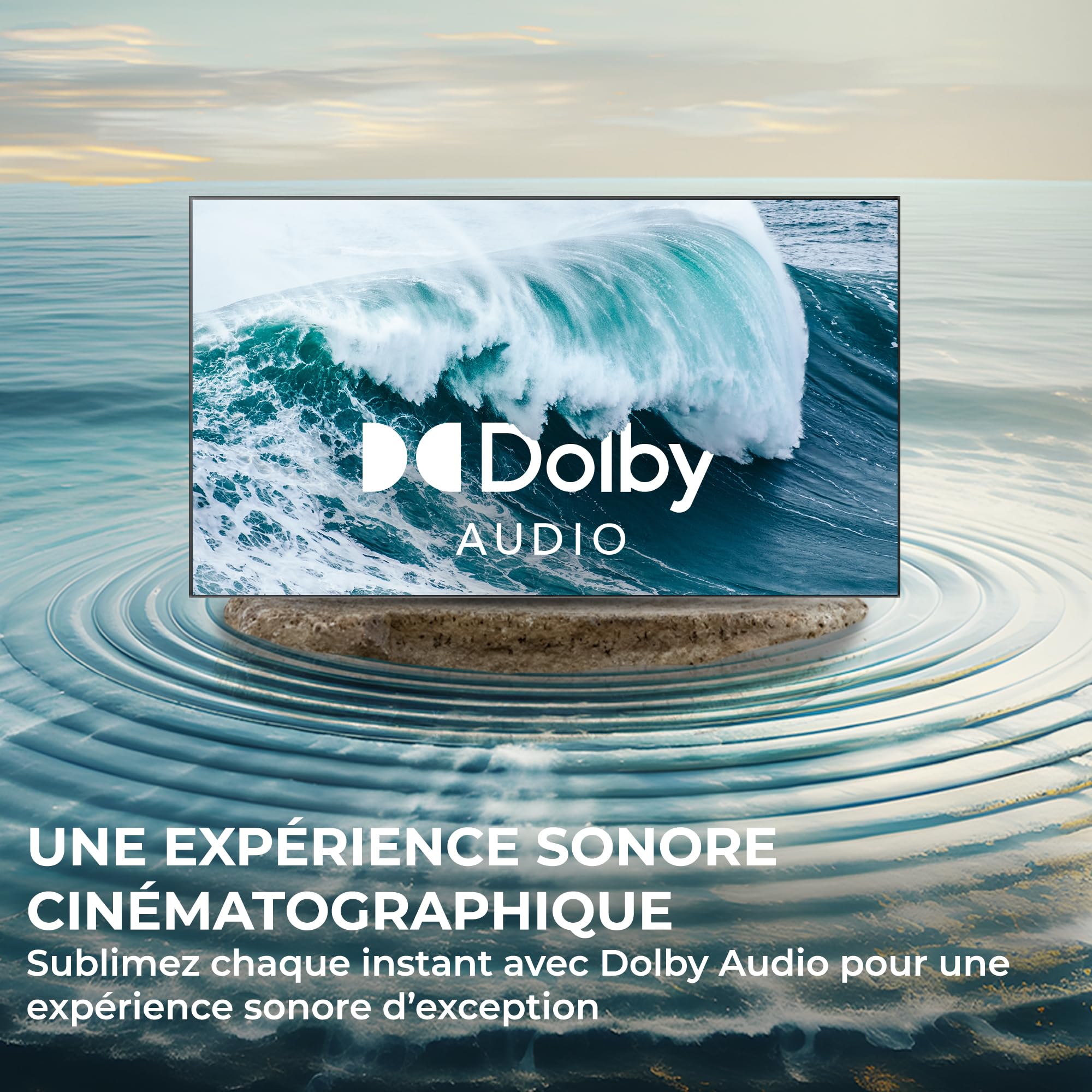 Haier QLED 4K UHD S81FUX - 43", Smart TV, Google TV, Dolby Audio, HDR10, Télécommande Intelligente, Google Assistant, Bluetooth 5.1, Gaming Accelerator, USB 2.0, DBX TV, HDMI 2.1 x 4