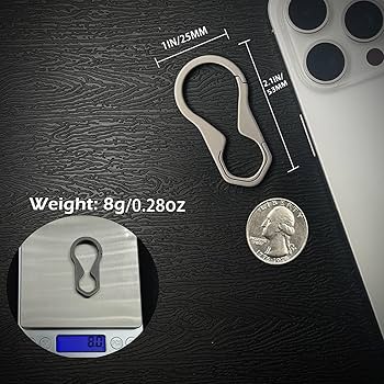 Amazon.co.jp: SHEICAP チタンカラビナキーチェーンクリップ