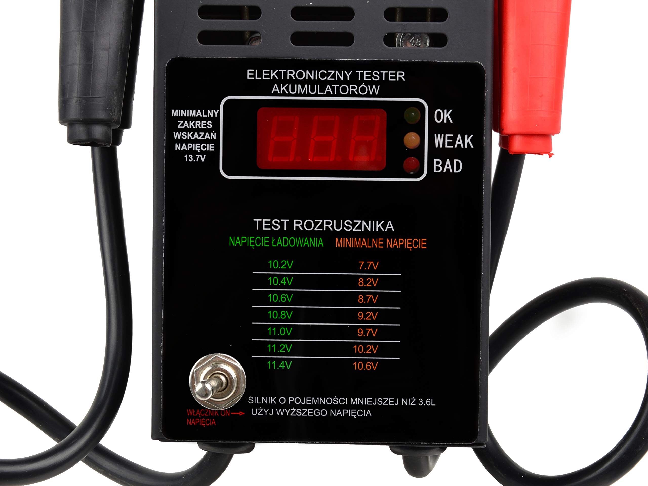 BSD Tester Batteria Auto - Tester Digitale per Battera Auto, Tester per Condizioni di Batteria Auto 12V