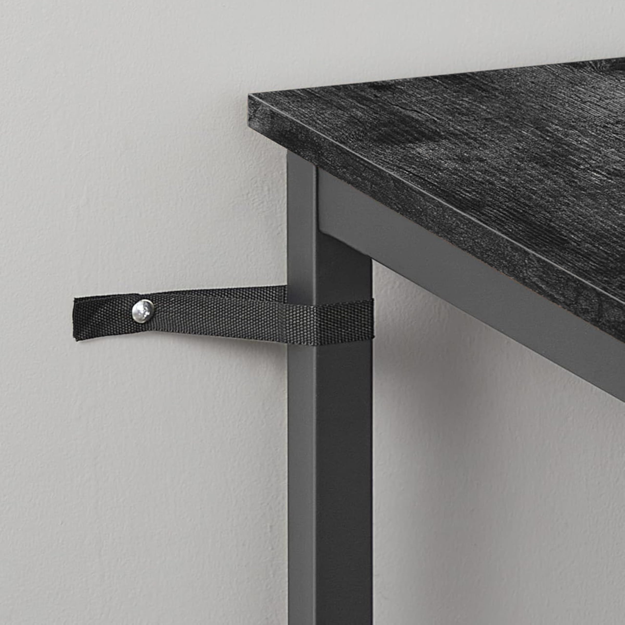 ACAZA - Bartisch - 60L x 60B x 92H cm - Küchentisch für Barhocker oder Stehtisch - Quadratisch - Holz und Metall - Schwarz