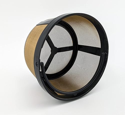 Miniatura 2 de NRP #2 - Filtro de café permanente para cesta dorada universal para cafetera pequeña, Cuisinart, Krups, Hamilton, Mr Coffee y más modelos de 5 tazas