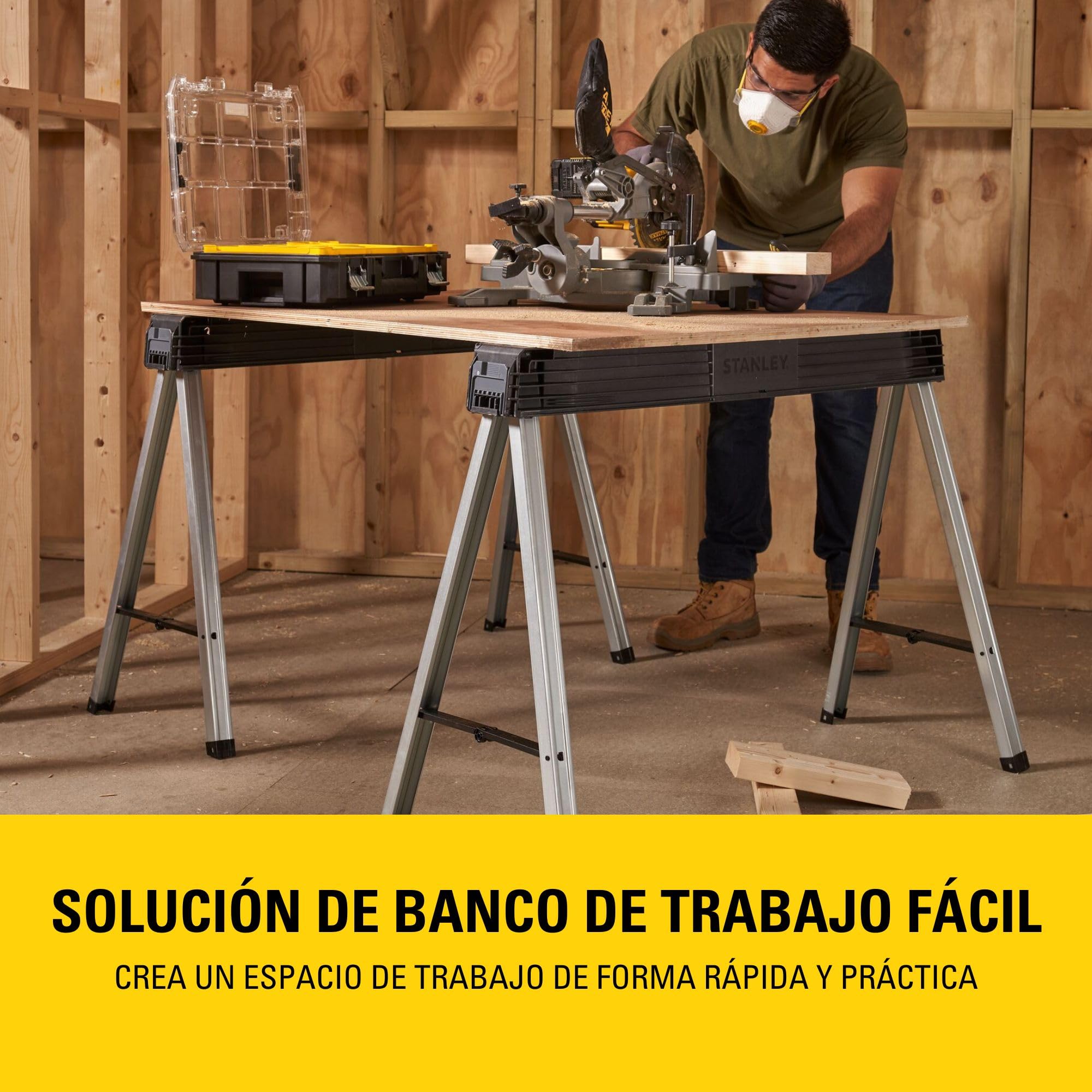 STANLEY Caballetes Metálicos Plegables 340Kg Par 1-97-475