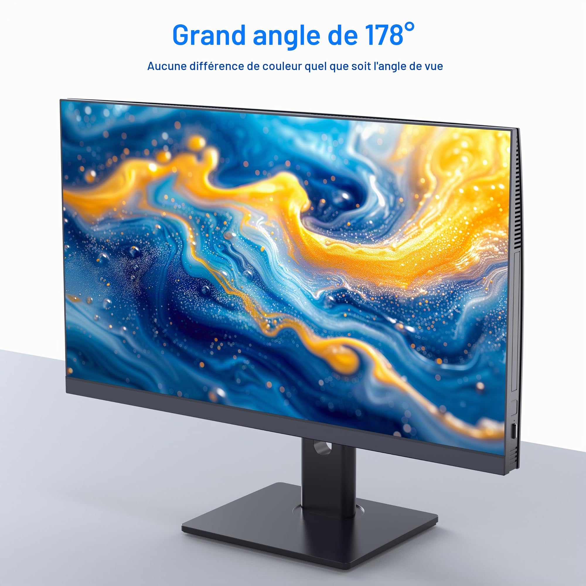 Ordinateur de bureau, Ordinateur tout-en-un 27'' Core i7 (jusqu'à 3,0 GHz) 512 Go SSD 16 Go RAM avec Webcam rétractable, PC tout-en-un écran ajustable, WiFi6 Bluetooth 5.3 Idéal pour télétravail,Noir