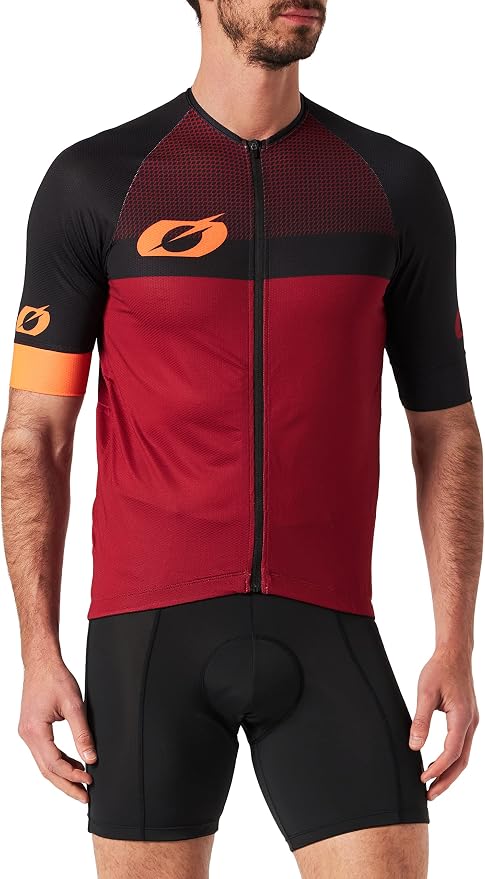 Jersey Stretch Séchage Rapide O'neal Maillot Vélo Aerial Split Rouge/orange- M - Comparer Vtt Accessoires