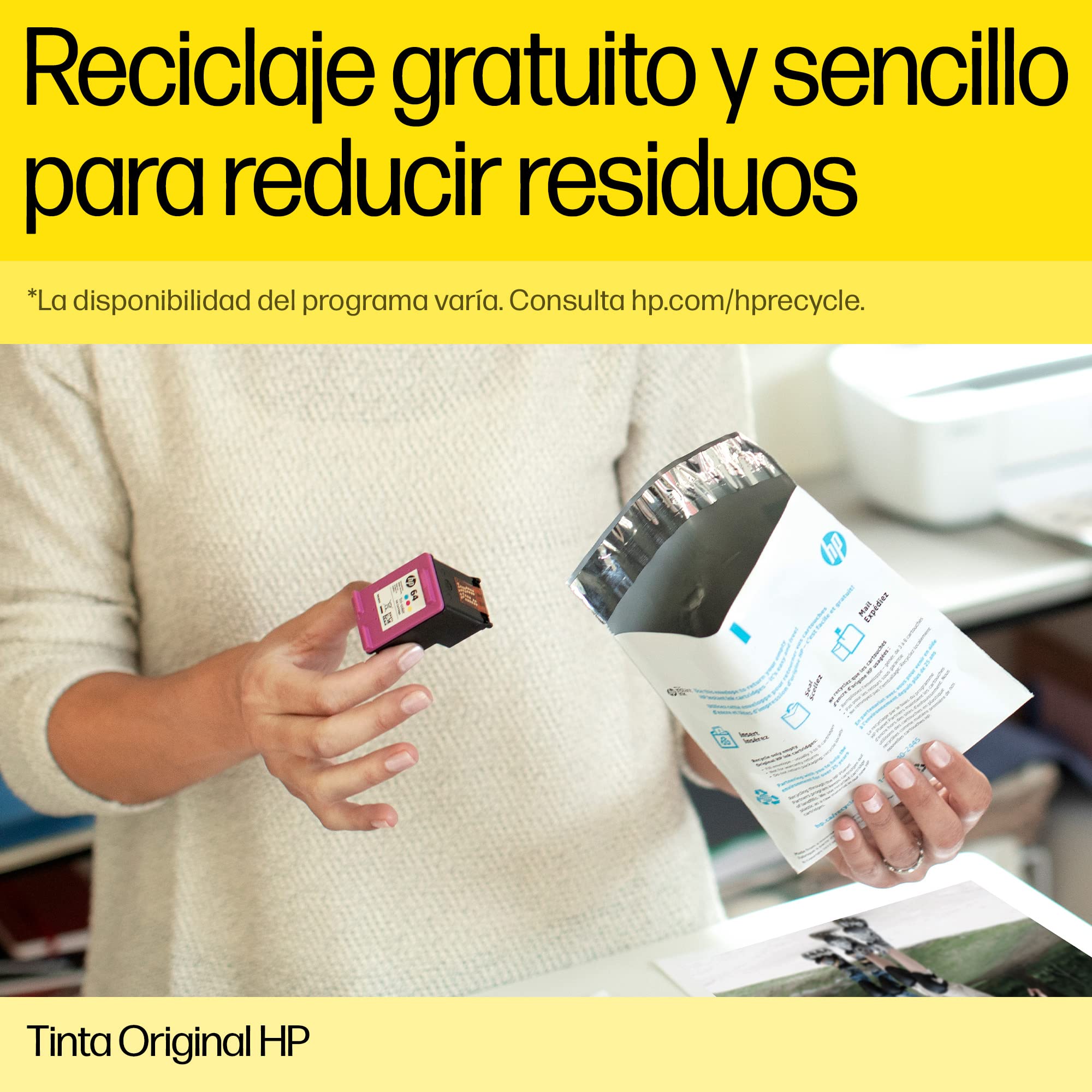 HP 913A Amarillo, Cartucho de Tinta Original | Compatible con HP PageWide Pro 352, 452, MFP 377, 477, rendimiento de 3000 páginas (F6T79AE)