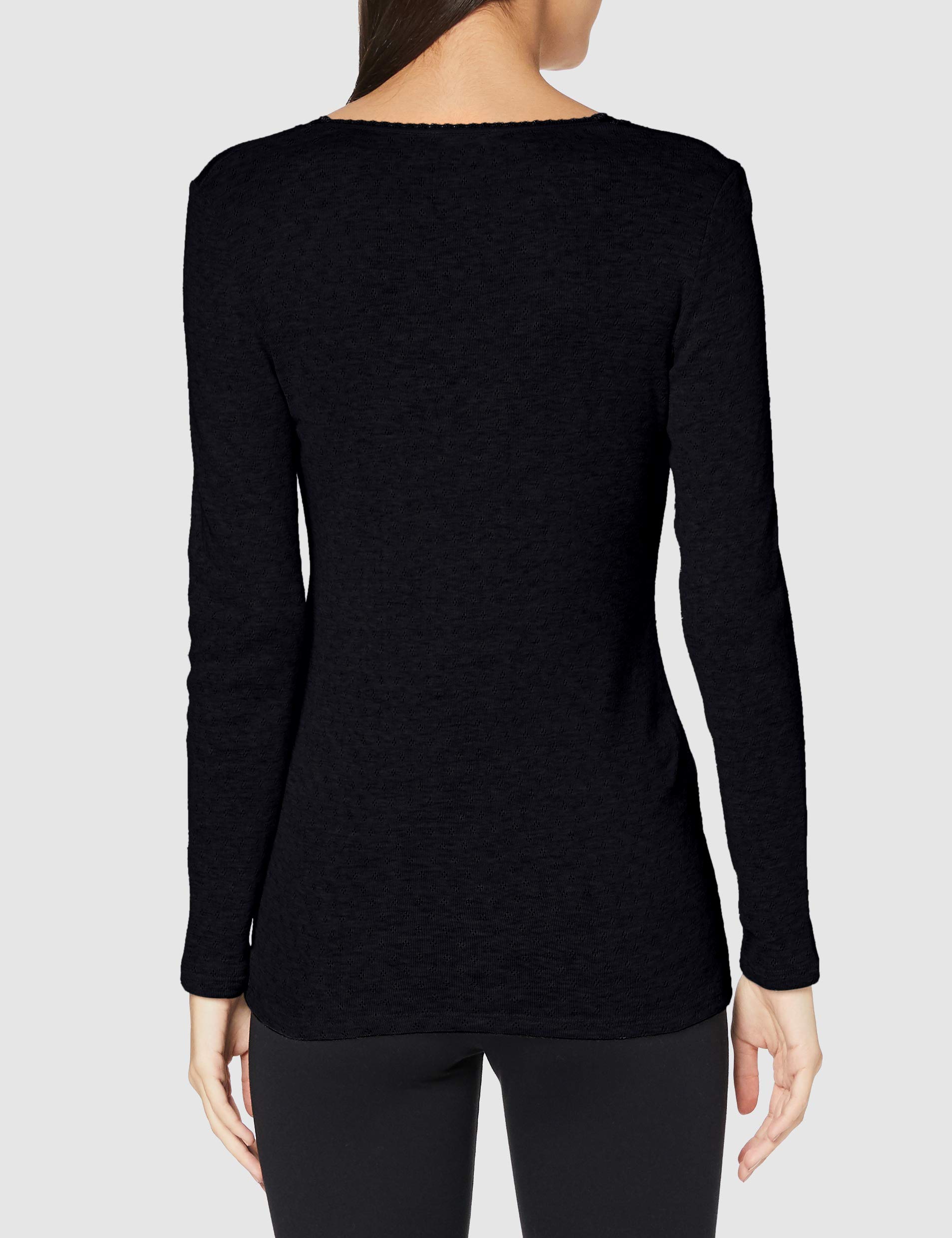 Damart T-Shirt Manches Longues Maille Ajourée Thermolacty sous-vêtement Femme (Lot de 1)