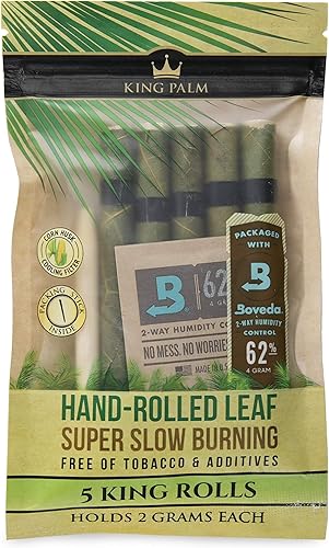 Miniatura 5 de King Palm Conos de tamaño King (vitrina  15 paquetes de 5, 75 rollos en total)  Hojas de palma naturales pre-envueltas  Conos preenrollados  Todos