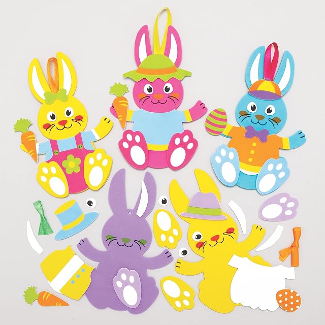 Baker Ross Conejito de Pascua - Paquete de 8, Manualidades de Pascua para Niños (AX767)