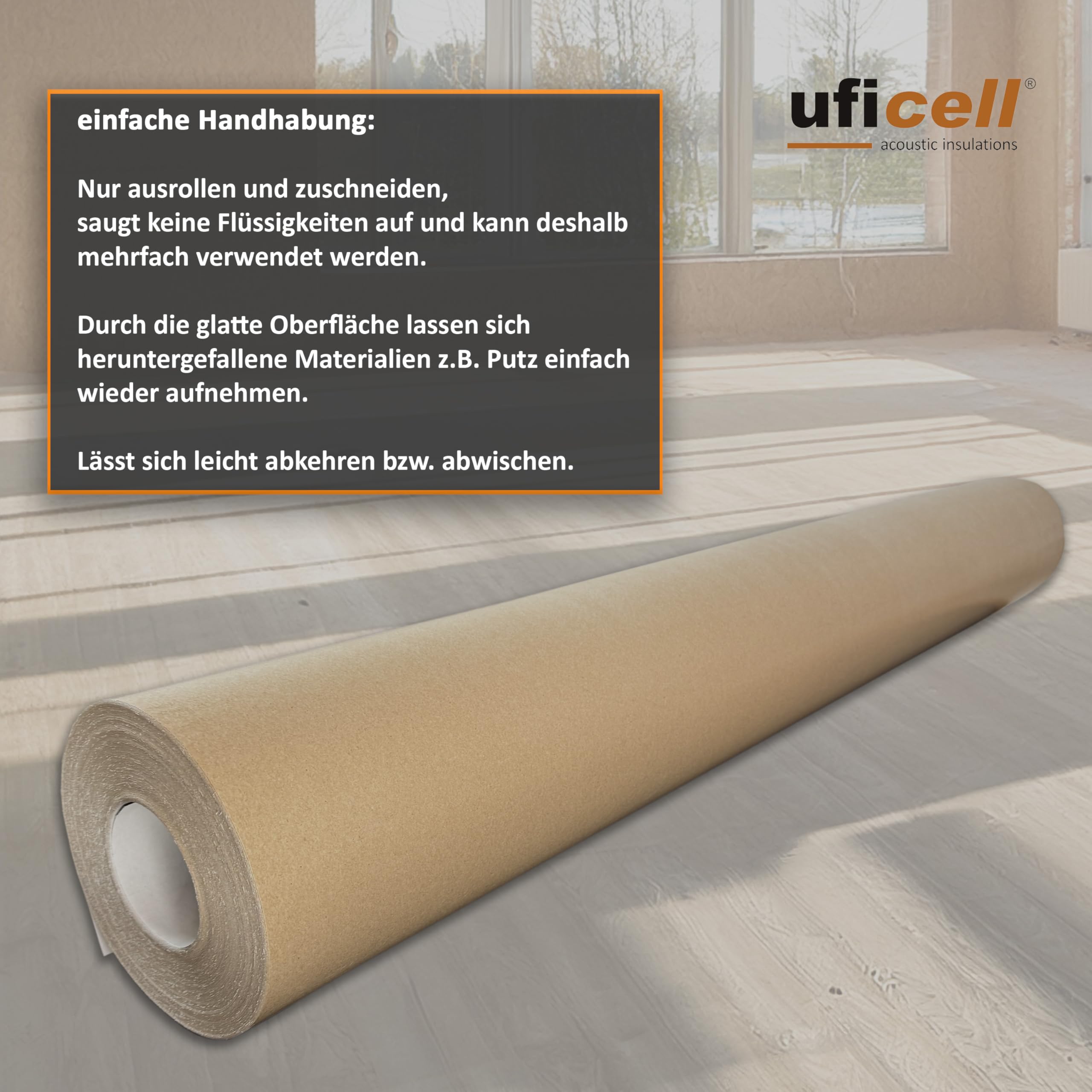 uficell® Milchtütenpapier Basic Flächengewicht: ca. 220 g/m² | Format: ca.1,30 m x 58 lfm/Rolle Rollengröße: ca. 75 m²