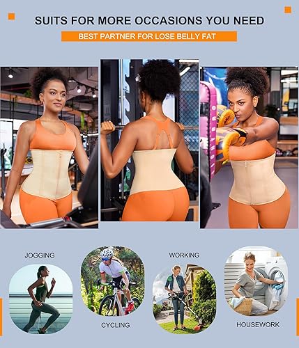 Vista 34 de TrainingGirl Entrenador de cintura para mujer, corsé reductor de cintura para el vientre inferior, corsé envolvente para entrenamiento, banda