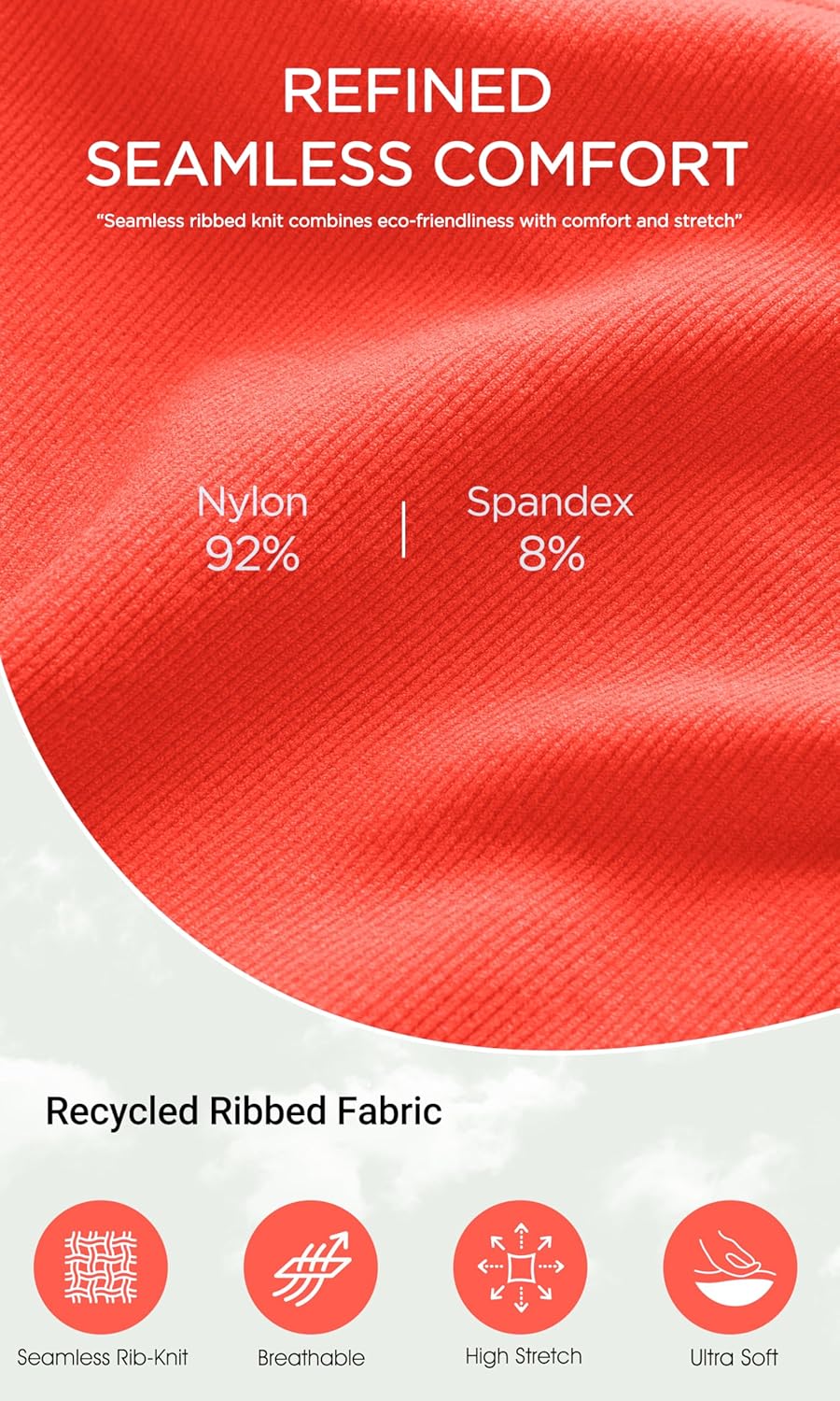 ODODOS Women's Seamless Crop Cami Wide Scoop Neck Ribbed Soft Open Racerback Cropped Tank - Image 6