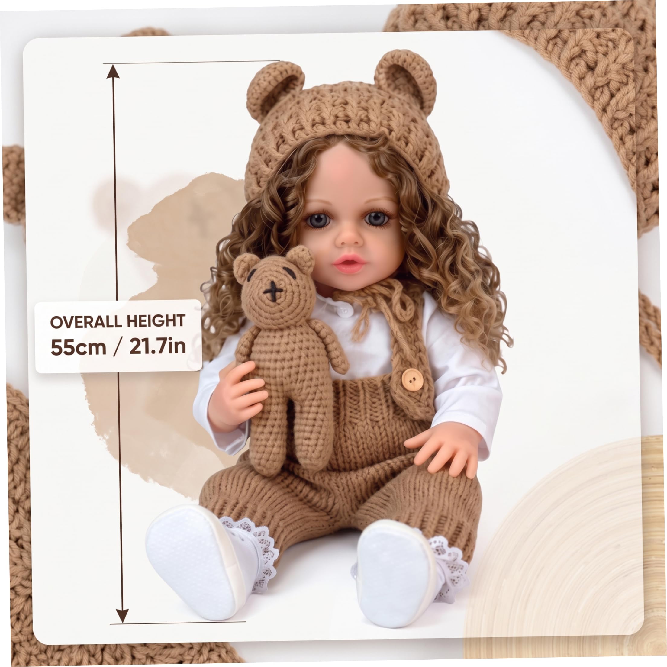 Muñeca bebé Que Habla (1), Vinilo Suave, Azul Interactivo 21, 65 Pulgadas, muñecas bebé interactivas
