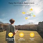 Ameta Morpho Drone for Kids with 1080P HD Camera, FPV RC Quadcopter with 32 RGB Light/ 2 Batteries/18 min Flight Time/Prevent Loss Buzzer, Cool Toys Gifts for Boys Girls