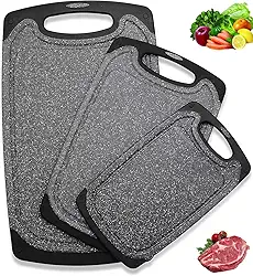 Conjunto de 3 peças Tabua de Corte, Tábuas de Corte para Cozinha, Tabua de Carne, Tábua de Corte, Tabua de Cozinha, Tábua de Carne, Tábuas de Cortar, Conjunto de Tábua de Corte de Plástico
