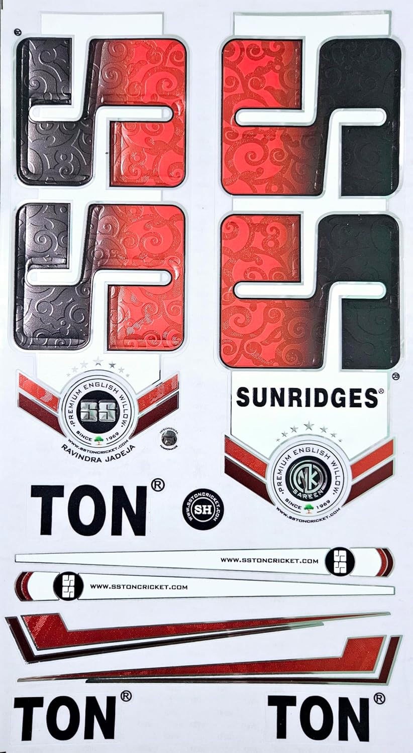 AYN Cricket Bat Sticker 4D Digital Embossed English Willow Fiber Tape Sports Accessories Protection, Gladitor Ravindra Jadeja