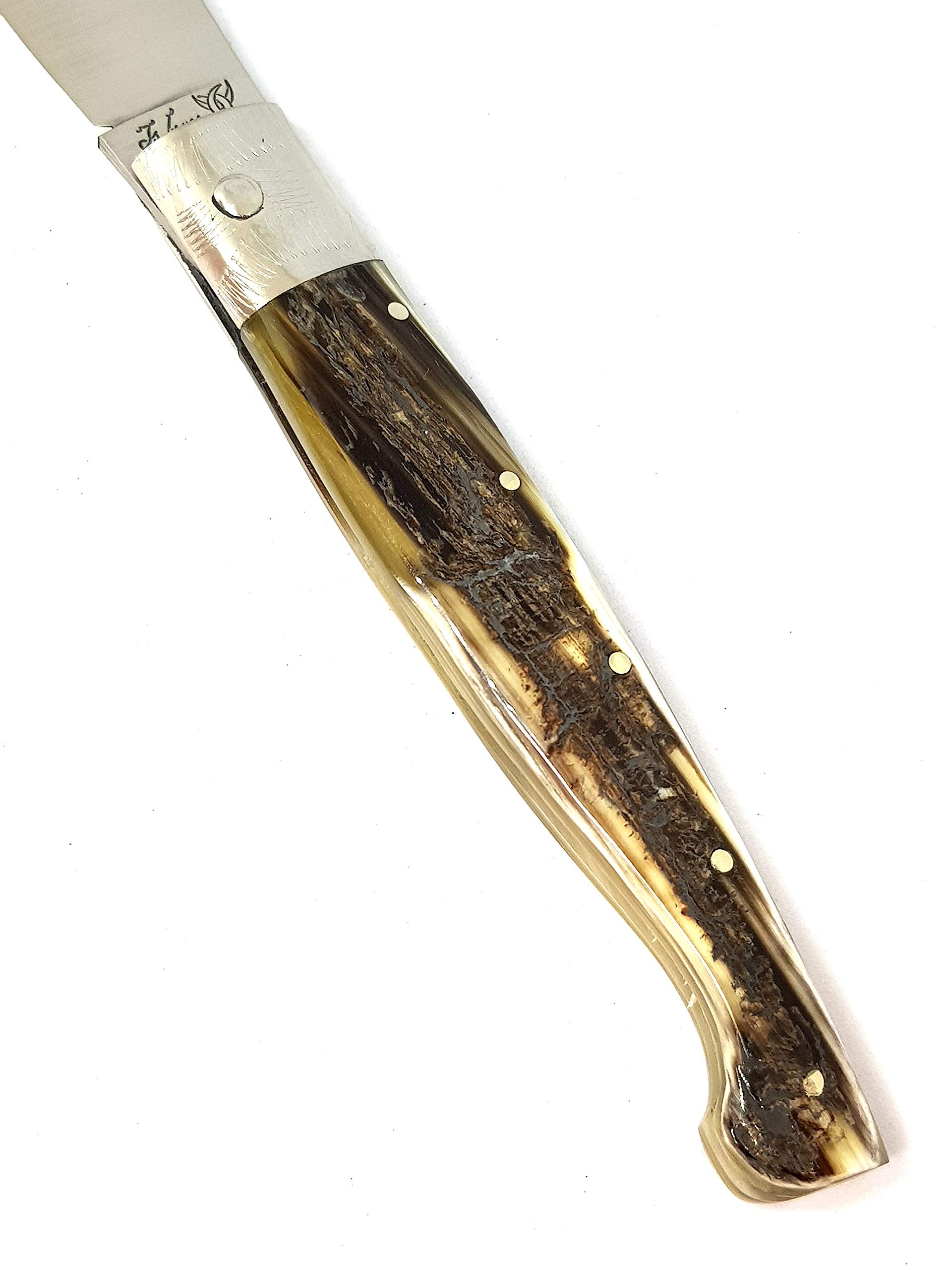 is lunas Coltello da Caccia SARDO PATTADA Tascabile Manico in Corno Sardegna Collezione