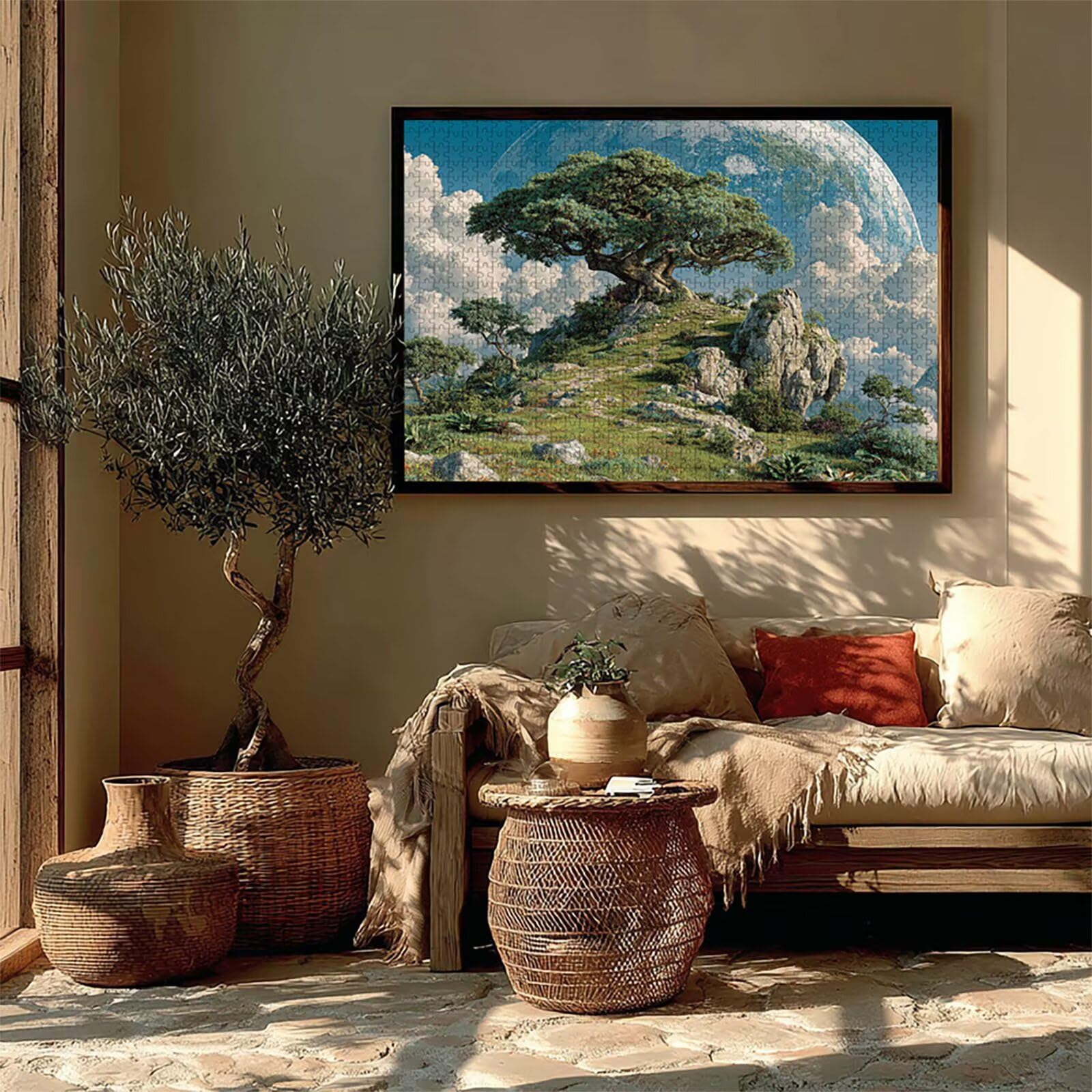 Planet Holz Puzzles 122x81cm, Baum Jigsaw Puzzles 3000 Teile für Erwachsene Mit Box, EIN Herausforderndes Rätsel Game, Farbenfrohes Legespiel, Geeignet für die meisten Gruppen, Geschenke, T-2838