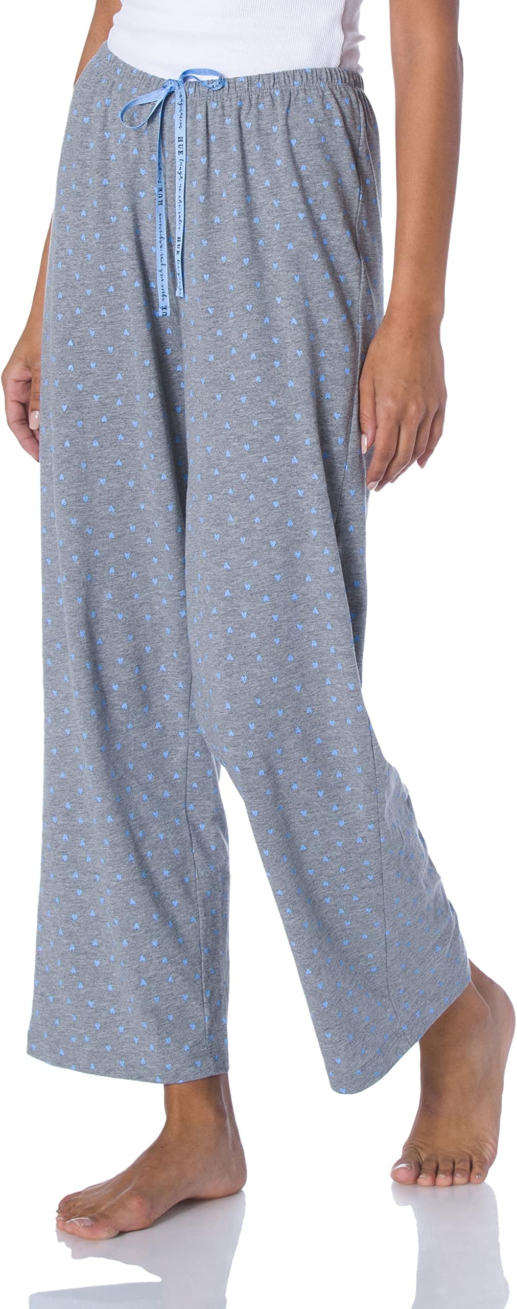 HUEWomen's Long Sleepwell Basic Printed Knit Performance Sleep Pajama Pant, Made with Temperature Regulating Technology