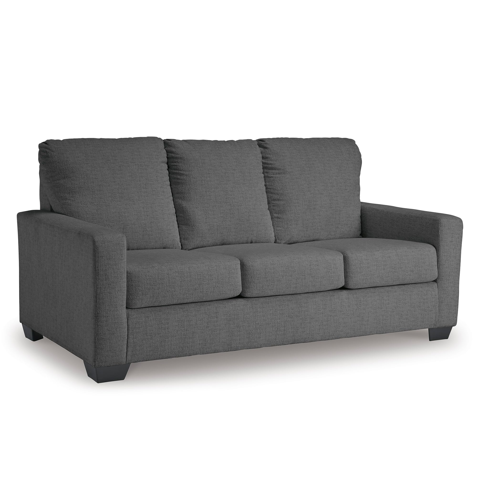 Signature Design by Ashley Rannis Casual 2-in-1 Sofa Sleeper with Folding Gel Memory Foam Mattress, Full, Gray