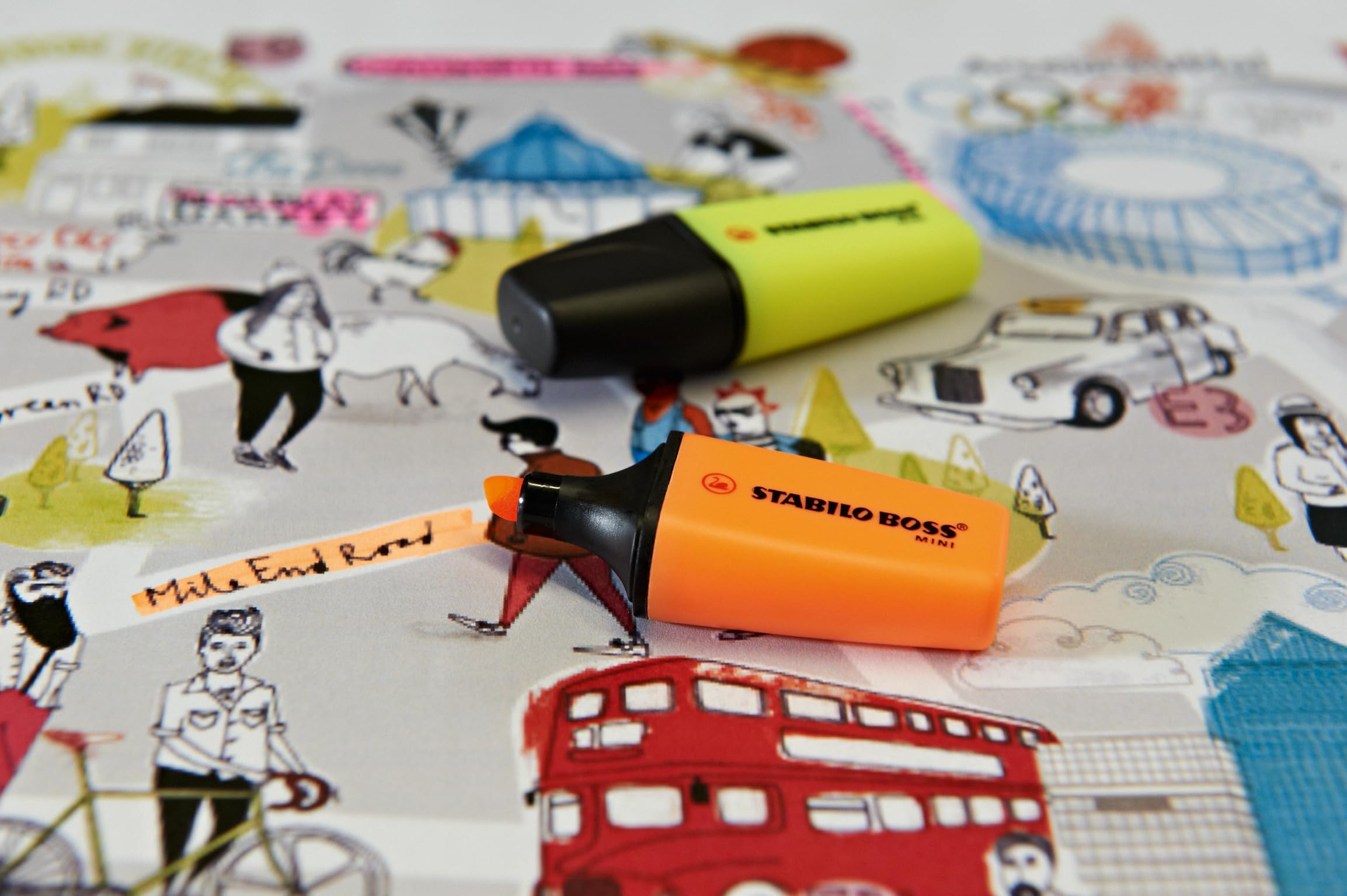 STABILO BOSS MINI Animal Vibes – 3 Marcadores Fluorescentes Con Motivos De Animales