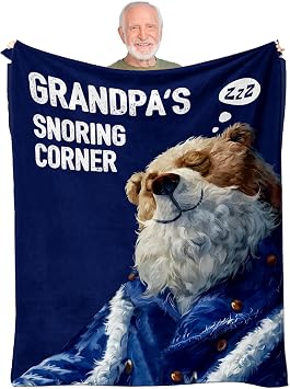 Grandpa Birthday Gifts, Funny Grandfather Gifts Blanket 60"x50", Fathers Day Christmas Day Grandpa Gift, Grandpas Gift Throws Blanket for Thanksgiving