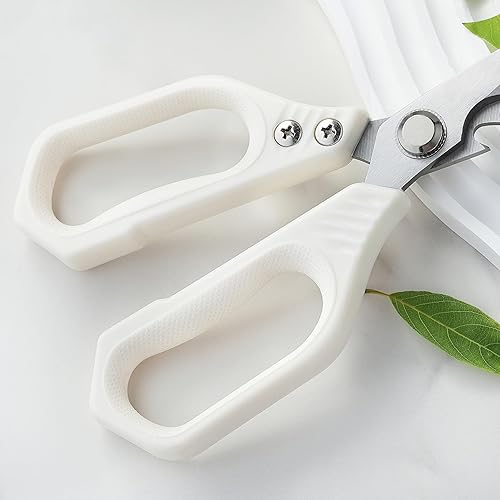 Miniatura 9 de Tijeras de cocina multiusos con funda protectora, tijeras de cocina de acero inoxidable resistentes para pollo, hierbas, aves, pescado, carne (aptas