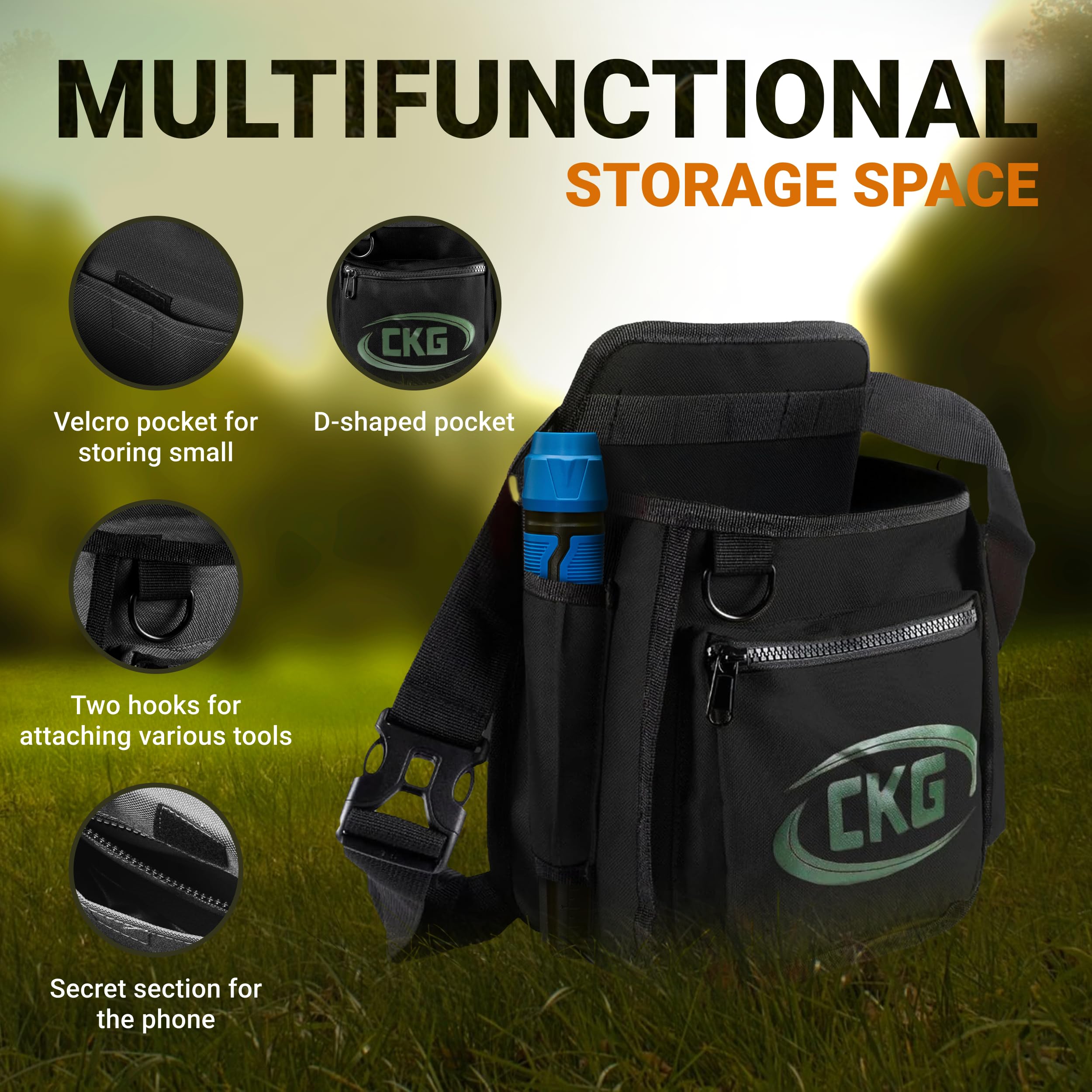 CKG Metalldetektions-Fundtasche, Taillen-Bagger-Tasche